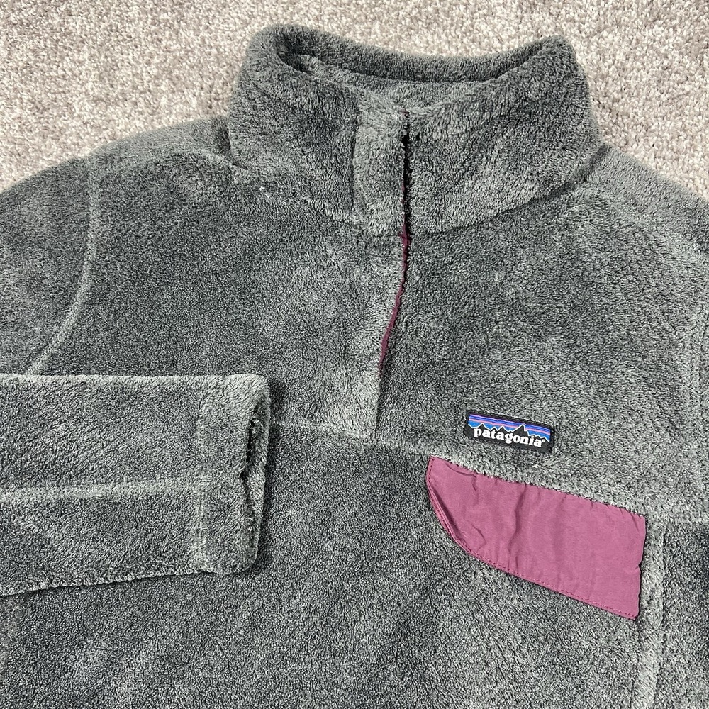 Patagonia Re-Tool Snap-T Pullover Womens Large Gray Fleece Polartec Gorpcore